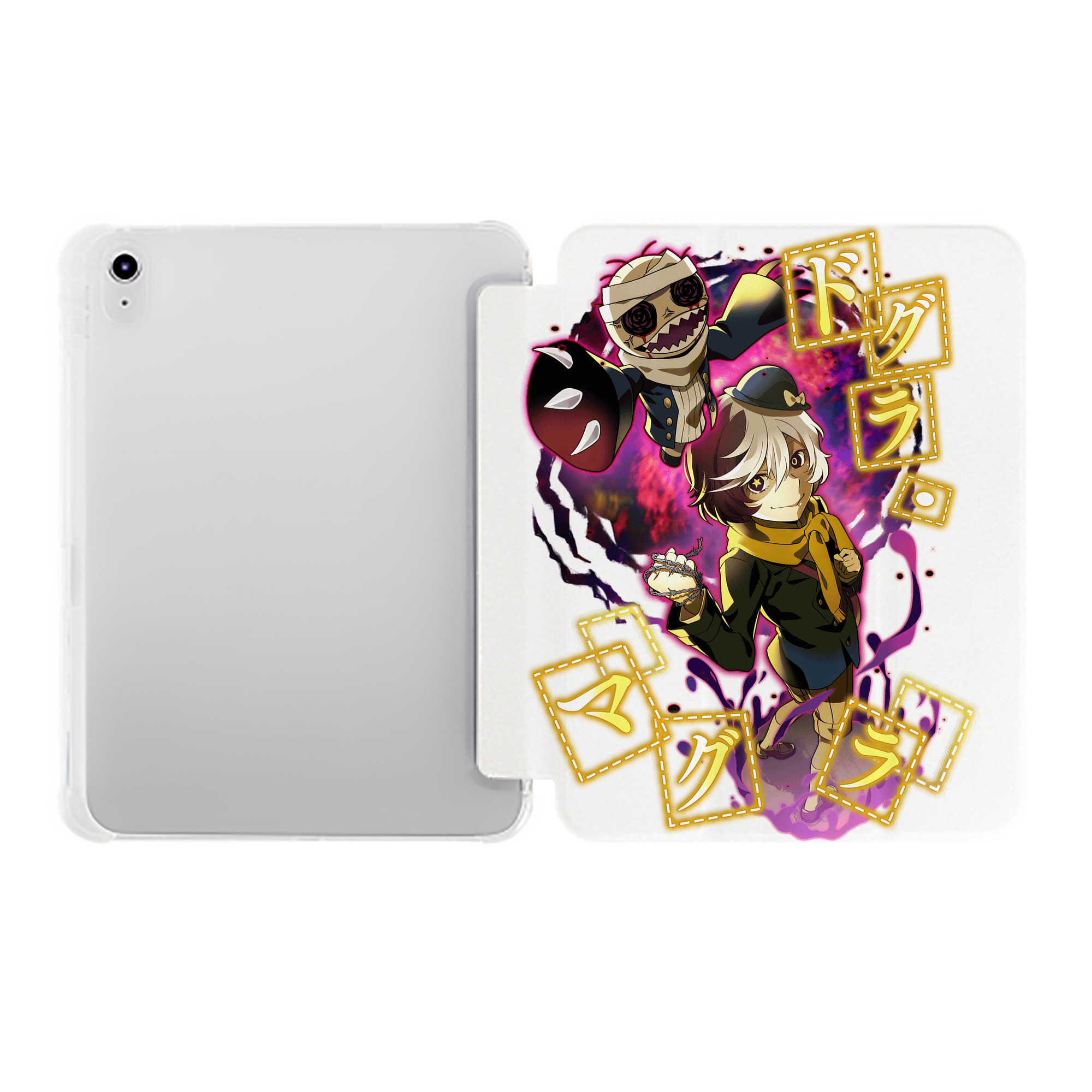 （画像用） 文豪ストレイドッグス Bungo Stray Dogs IPad ケース ペン収納付き 三つ折りスタンド PUレザー×シリコン 対応機種9.5/10.5/10.9インチ